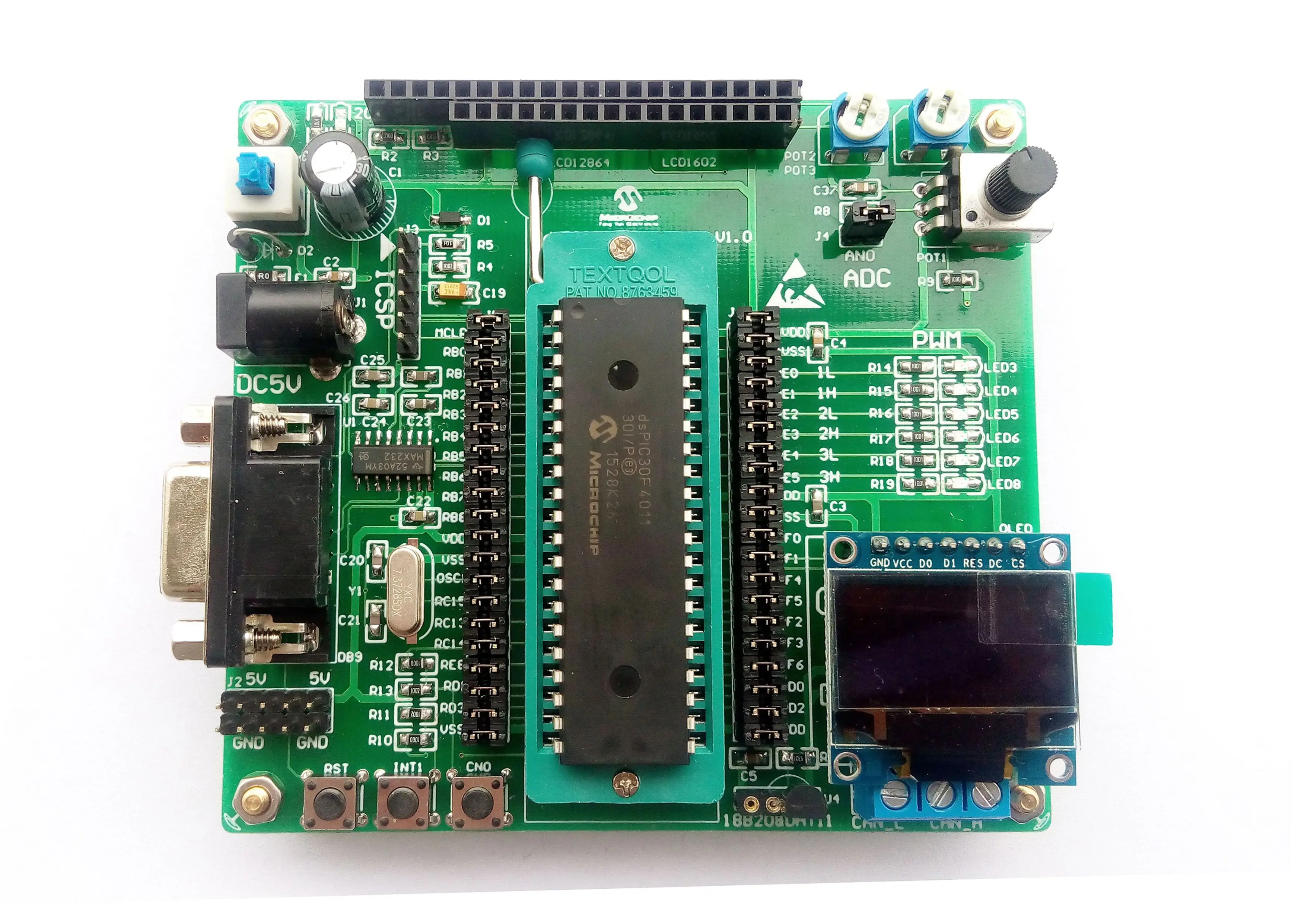

dsPIC development board dsPIC experiment board dsp system board dsPIC30F4011 development board PDIP package