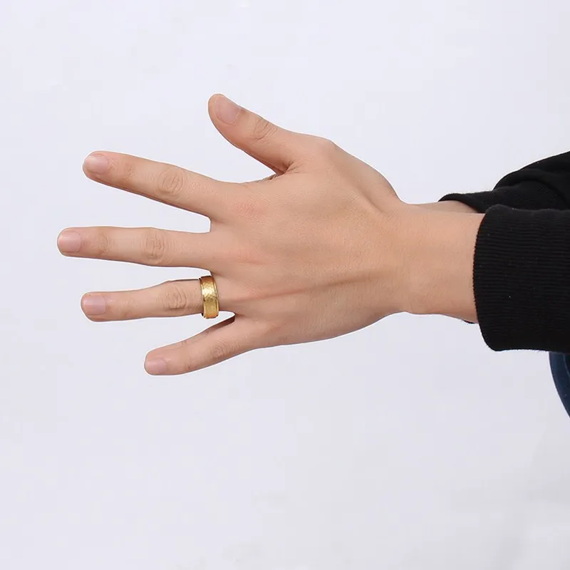 Мужские кольца из карбида вольфрама с ромбовидным узором из голубого золота 8 мм