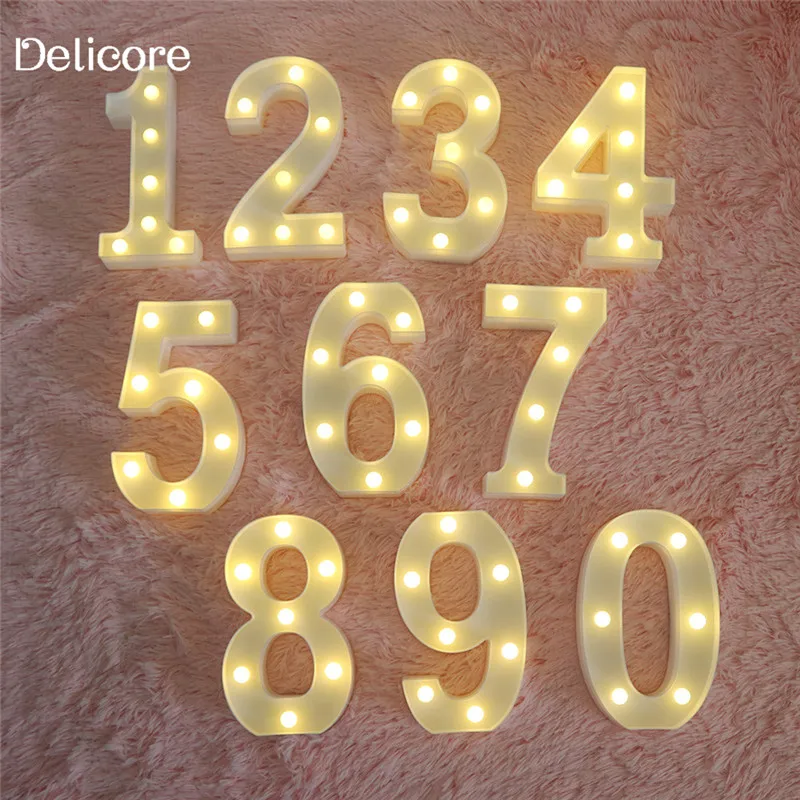 

Raysin Store Alphabet LED Arab Digital Lights Light Standing Hanging 0-9 Stage Show Love Garden Decor Romantic Holiday Child Gif