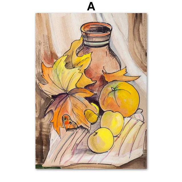 Watercolor-Apple-Orange-Fruit-Wine-Glass-Wall-Art-Canvas-Painting-Nordic-Posters-And-Prints-Cartoon-Wall.jpg_640x640