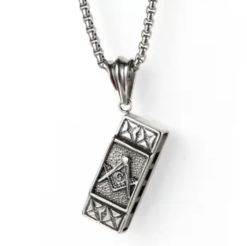 

5pcs/lot Stainless Steel Freemason Mini Harmonica Pendant Necklace Vintage Free Mason Mouth Organ Pendant Masonic Jewelry