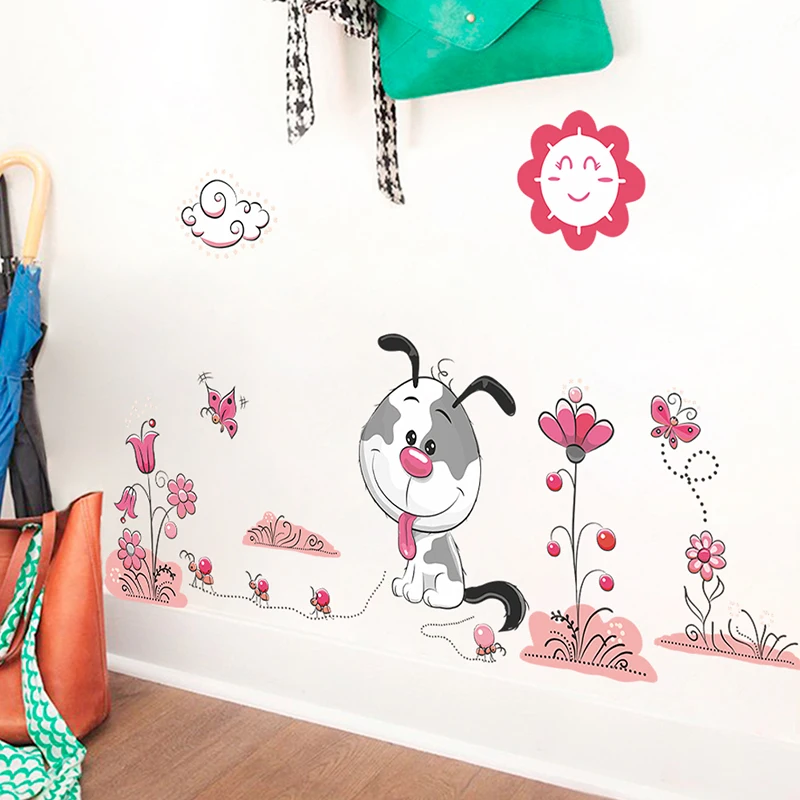 Buy Funny Dog Pet Puppy Flower Decorative Wall