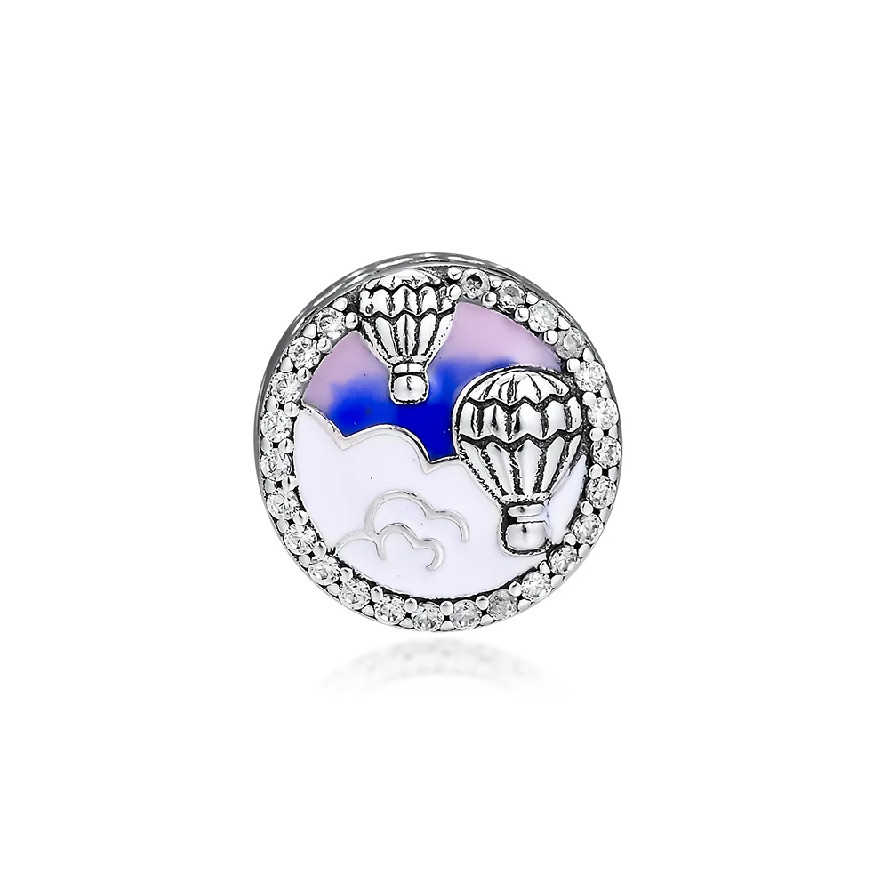 

CKK Bead Charm Sterling Silver 925 Charms Jewelry Original Hot Air Balloon Trip Beads Fits Pandora Bracelet Jewelry Making