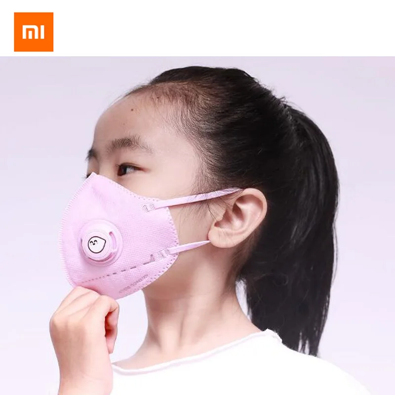 Xiaomi mijia Kid PM2.5 Пылезащитная маска для детей дыхательный клапан противотуманная дышащая противотуманная маска PM2.5 Пылезащитная маска