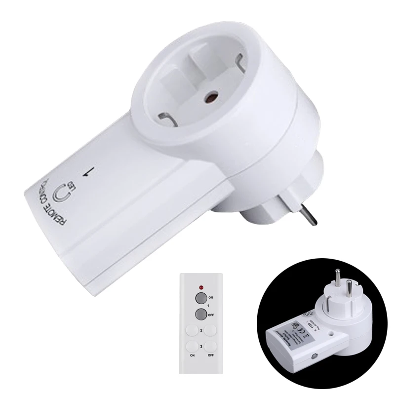 

Wireless Control Home Power Outlet Light Switch Socket with EU Connector Plug DC 12V @8 JDH99