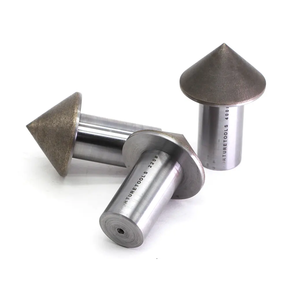 1pc Cone shape diamond mounted point 60 degree arrow sintered grinding head for glass ceramic agate stone customized