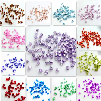 

Fashion Colors 200pcs bicone crystal glass loose spacer 3mm beads Jewelry DIY
