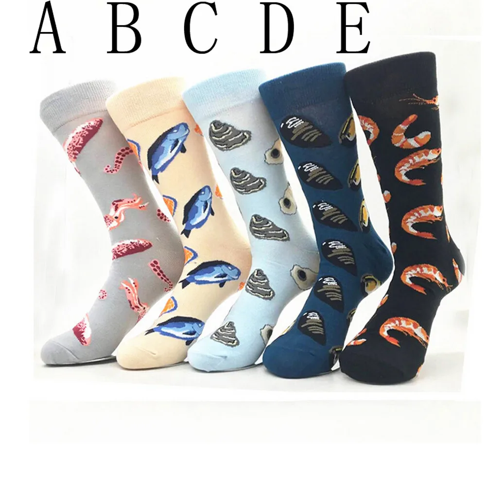 

KLV 1Pair Unisex Casual winter Cotton Cute Fish Socks Fashion Mens Women warm soft comfortable Wool Socks high quality z0928