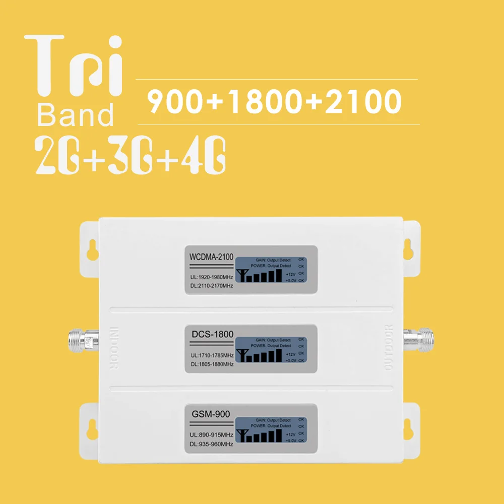 2G 3g 4G усилитель сигнала GSM повторитель усилитель 4G мобильный телефон GSM 900 DCS 1800 WCDMA 2100 Tir Band сотовый телефон усилитель сотовой связи