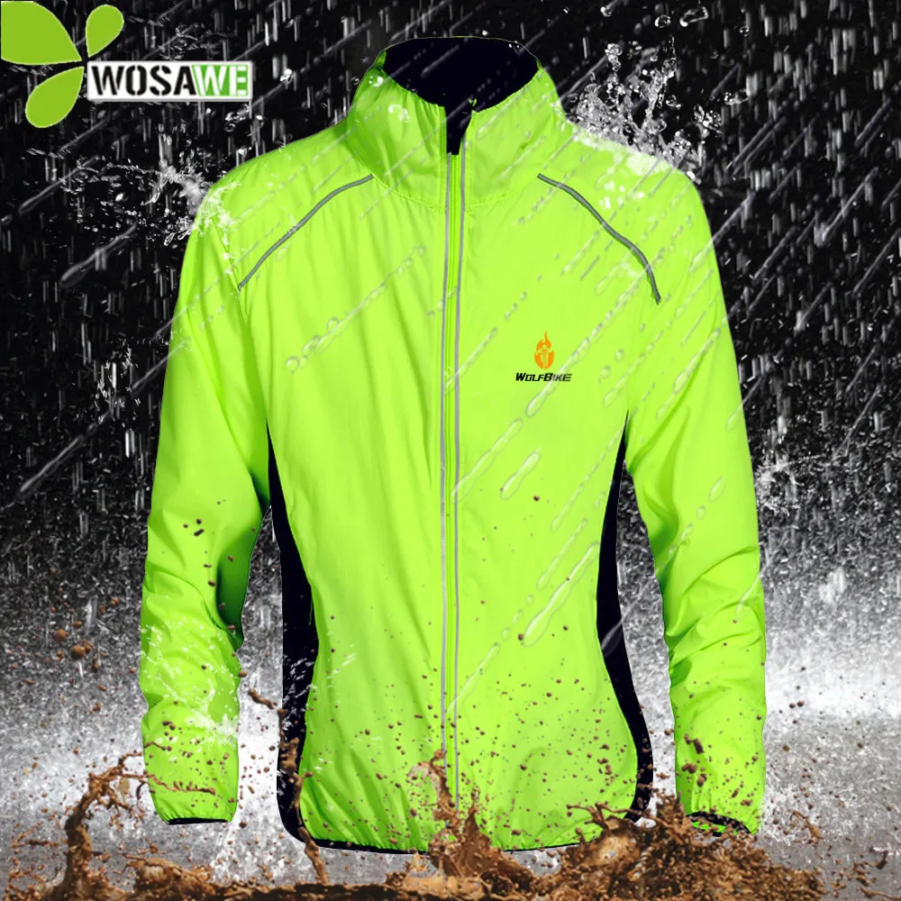 Tour de France Cycling Coat Wind Rain Coat Long Sleeve Jersey Professional Windbreak Shirts Jacket Bicycle Bike Cycle Wear Black