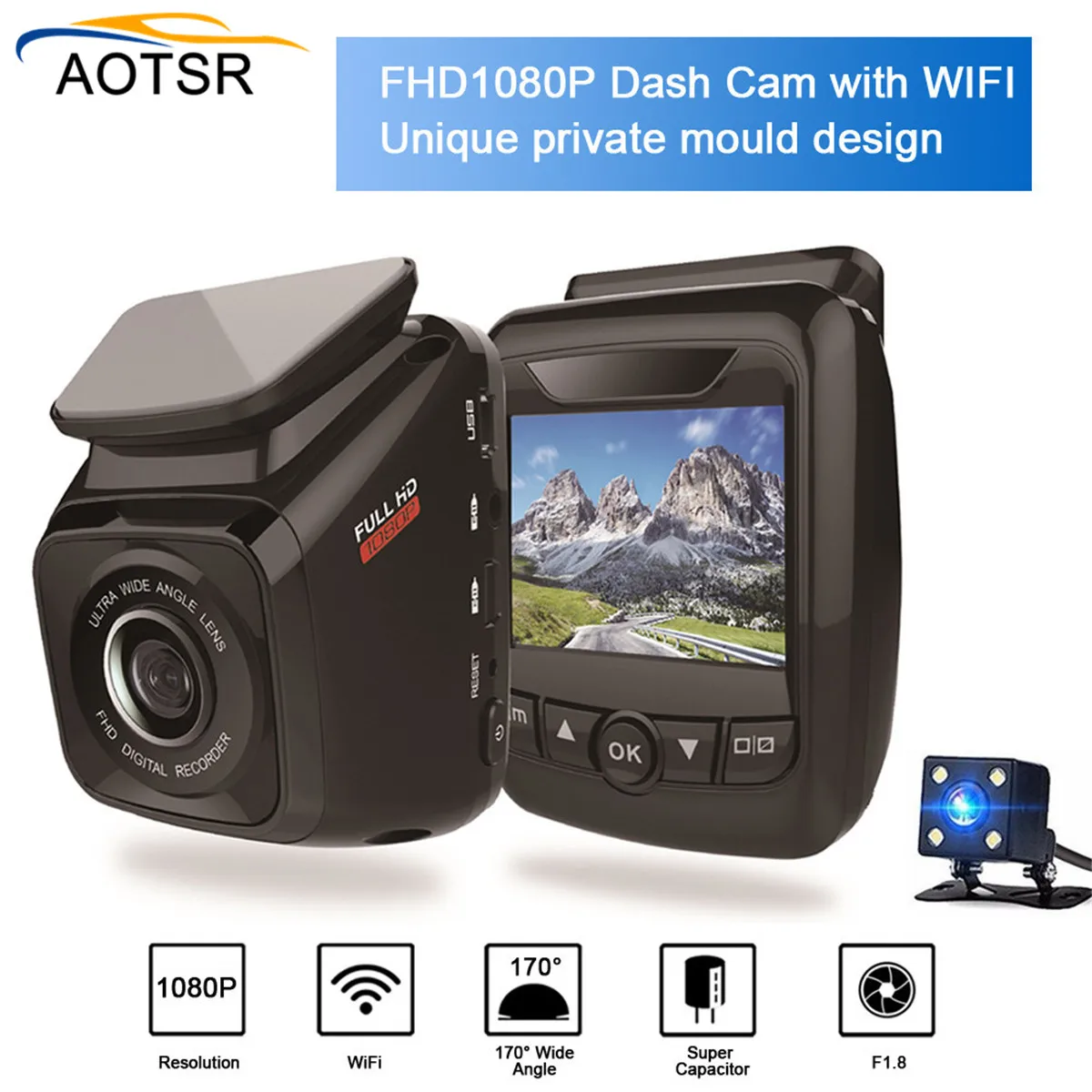 

Car DVR Cam 1080HD Night Vision Dash Cam Wifi Car Camera Auto Recorder G-sensor video Recorder Auto Registrator Dvr Dash Cam