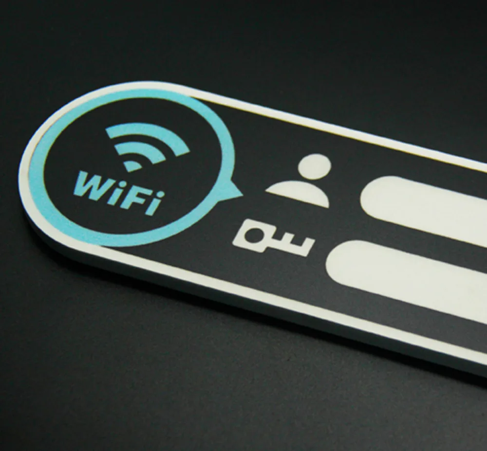 ПВХ Wifi табличка с паролем/тарелкой/платой самозаписываемая тарелка Wi Fi индикация