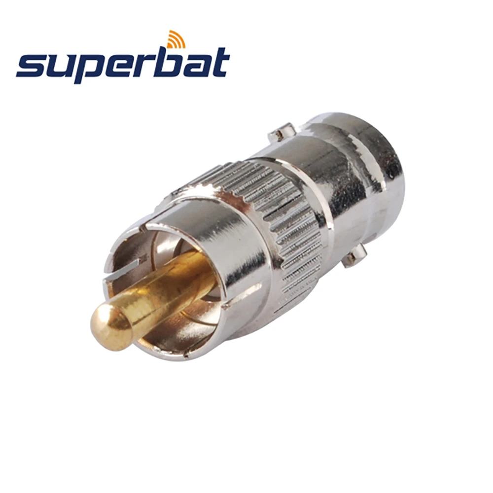 Superbat 5pcs BNC-RCA RF Coaxial Adapter BNC Female to RCA Male Straight Connector Cable for Electronics