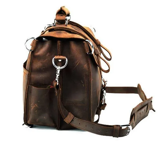 Vintage Crazy horse Genuine Leather Men Travel Bags Luggage Travel Bag Leather Men Duffle Bag Large Weekend Overnight