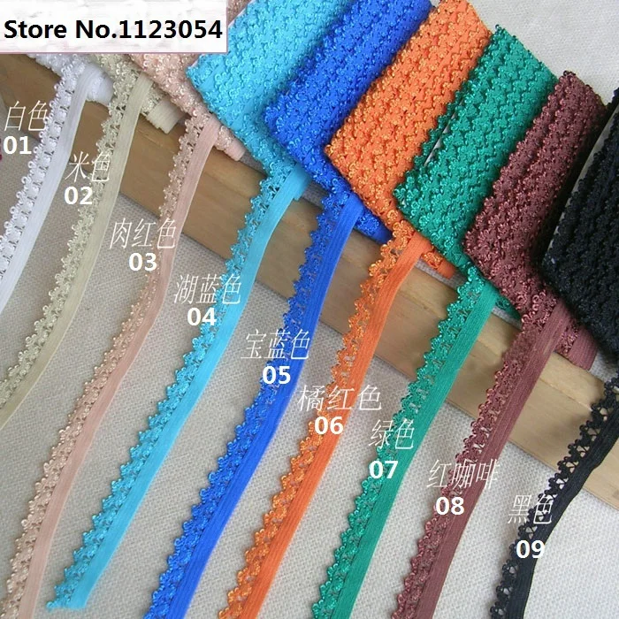 

Top Quality 1.1cm 30Meters Small Lace Trim / Underwear Elastic Stretch Lace Trimmings/ Diy Sewing Garment Trims Free shipping