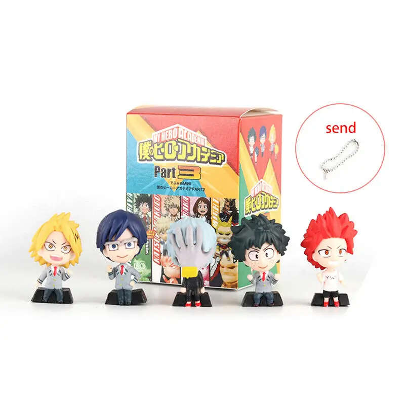 5 шт./компл. My Hero Academy Deformed Mini PVC Figure Series Part3 брелок японского аниме academic