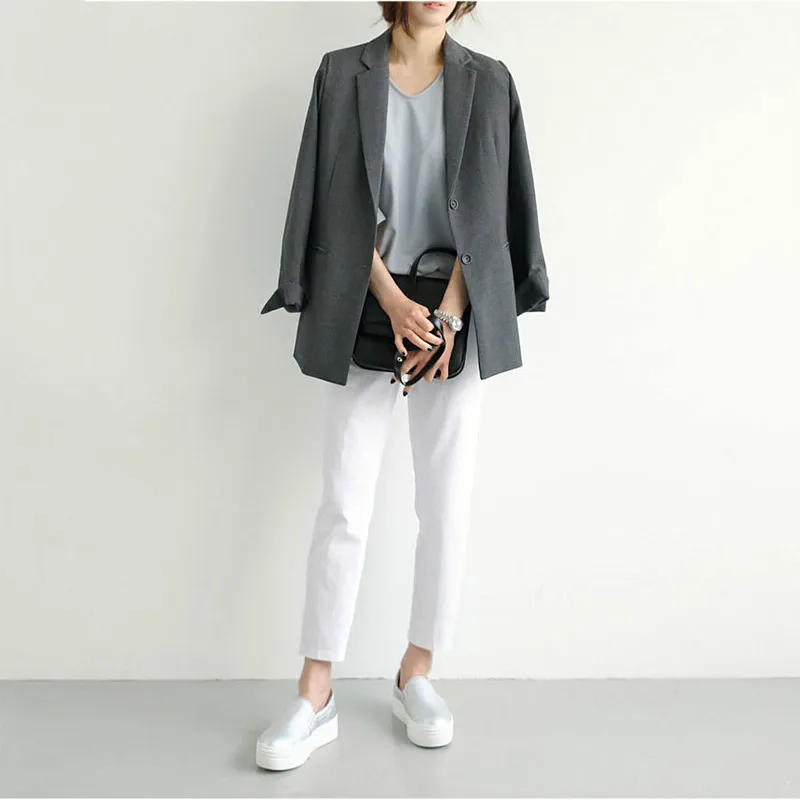 Et Grande De Costume Coréenne Caramel Taille Lâche Petit Classic light star Occasionnel Court Printemps Automne Paragraphe 2019 Gray Veste Banlieue Black Beau fwZ5c