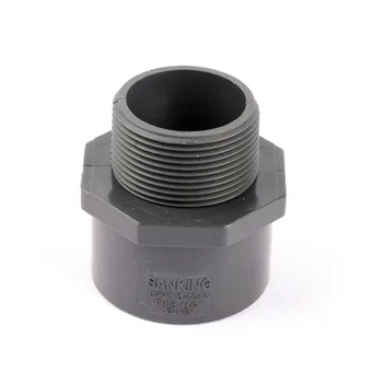 

5Pcs/Lot PVC 1.5 Inch Male Thread To Socket Inner Diameter 50mm Pipe Connectors UPVC Material Garden Irrigation Water Pipe Joint
