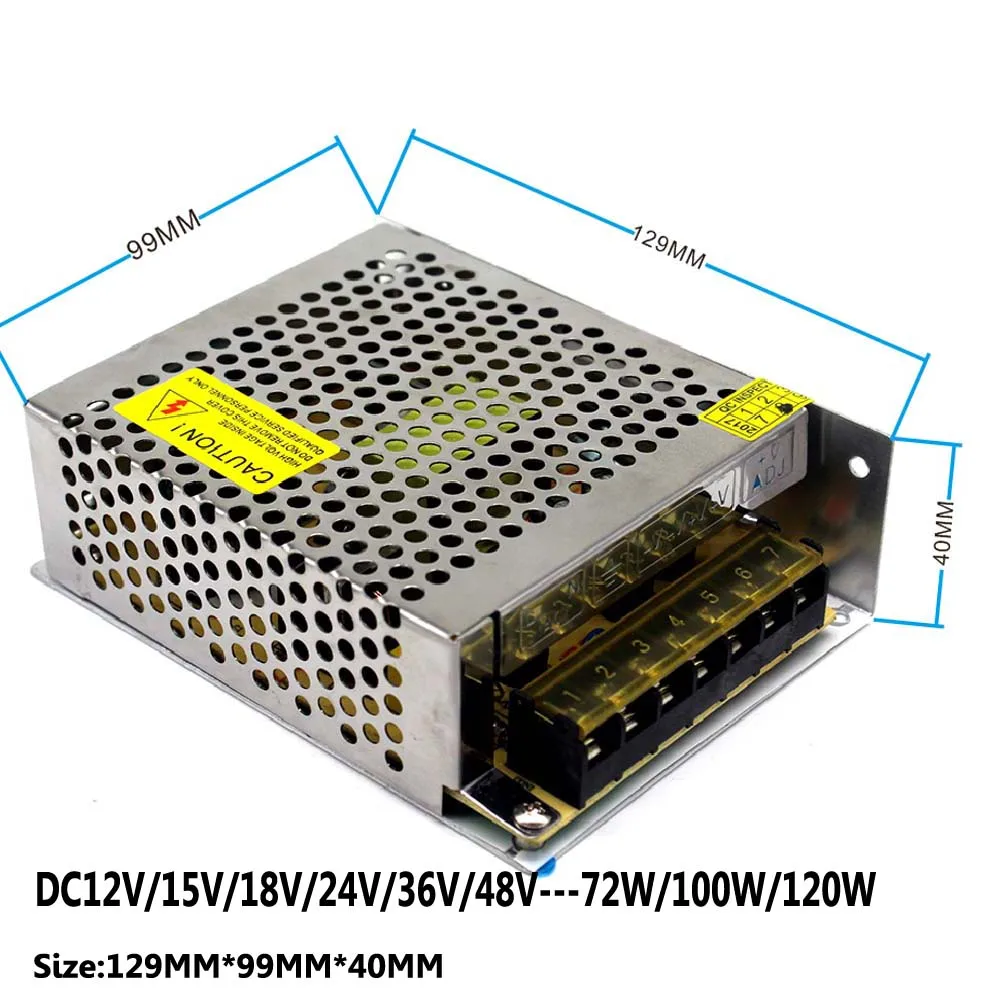 Импульсный источник питания DC12V 15 в 18 в 24 в 36 в 48 в 60 Вт 72 Вт 120 Вт 150 Вт 200 Вт 240 Вт 300 Вт 350 Вт 400 Вт 500 Вт 600 Вт 720 Вт 800 Вт 1000 Вт 1200 Вт SMPS