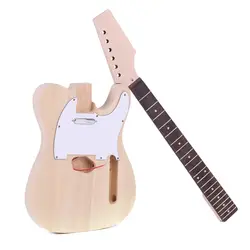 Горячее предложение! Alta Qualidade DIY Inacabado Kit Guitarra Eletrica Basswood Corpo Maple Neck Rosewood Fingerboard Partes Guitarra