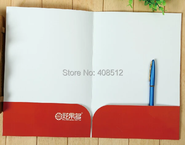 

Custom design A4 presentation document folder printing