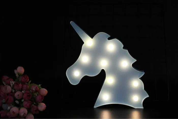 3D светодиодные ночники CuteUnicorn лампы животные Пингвин Корона Снежинка ночник