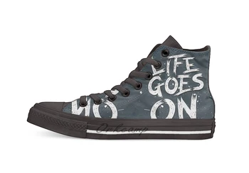 

Life Goes On Casual High Top Canvas shoes sneakers For Drop shipping