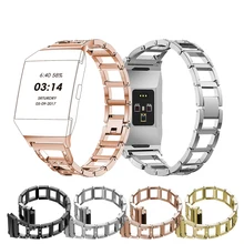 Роскошные Нержавеющая сталь часы ремешок для Fitbit ионной Трекер Регулируемый Браслет ремешок для Fitbit ионной