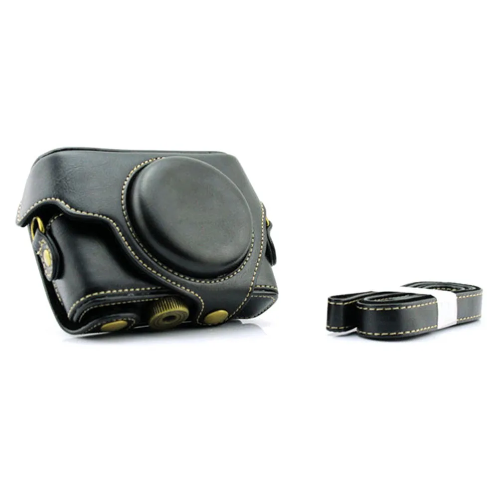 

Portable PU Leather Camera Case with Lanyard Protective Cover Pouch for Sony RX100 M2 RX100 III New Arrival