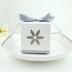 50 шт./компл. выдалбливают Мода снеговик узор бумага подарочная коробка Asamento Caixa корте лазерный сладкий подарок сумки Рождество Декор