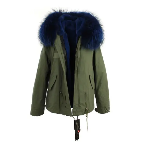 Американский стиль, зимняя модная повседневная куртка с капюшоном из натурального меха енота на толстой подкладке, джинсовые пальто, куртки, женские парки, бренд - Цвет: C9