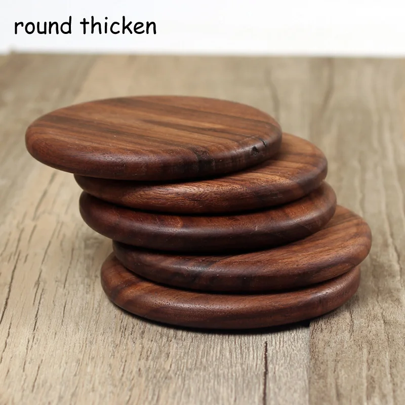 Dark Wood Round Thicken