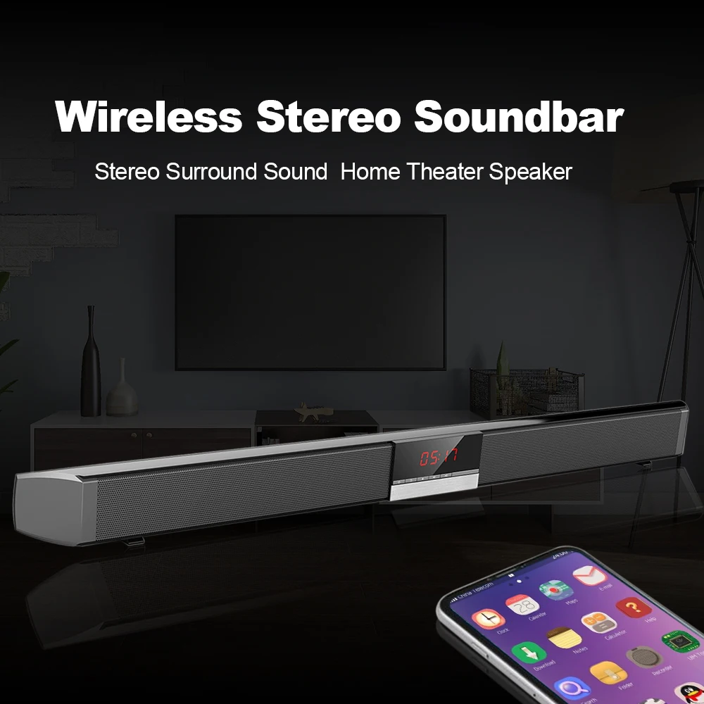 SR100 Plus беспроводной Bluetooth динамик домашний телевизор Soundbar, сабвуфер стерео объемный звук 4*15 Вт динамик s для домашнего кинотеатра