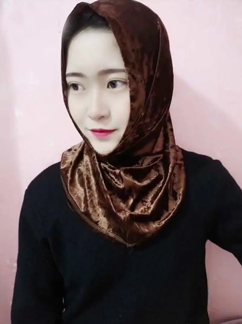 Для женщин мусульманских бархат Кепки мусульманский подхиджабник Шапки арабский головной убор химио обертывания