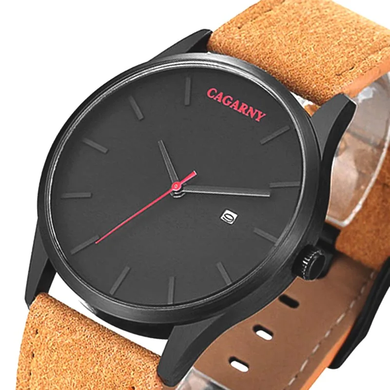  Casual Mens Watches Top Brand Luxury Men's Quartz Watch dress Sport Military Watches Men Leather CA