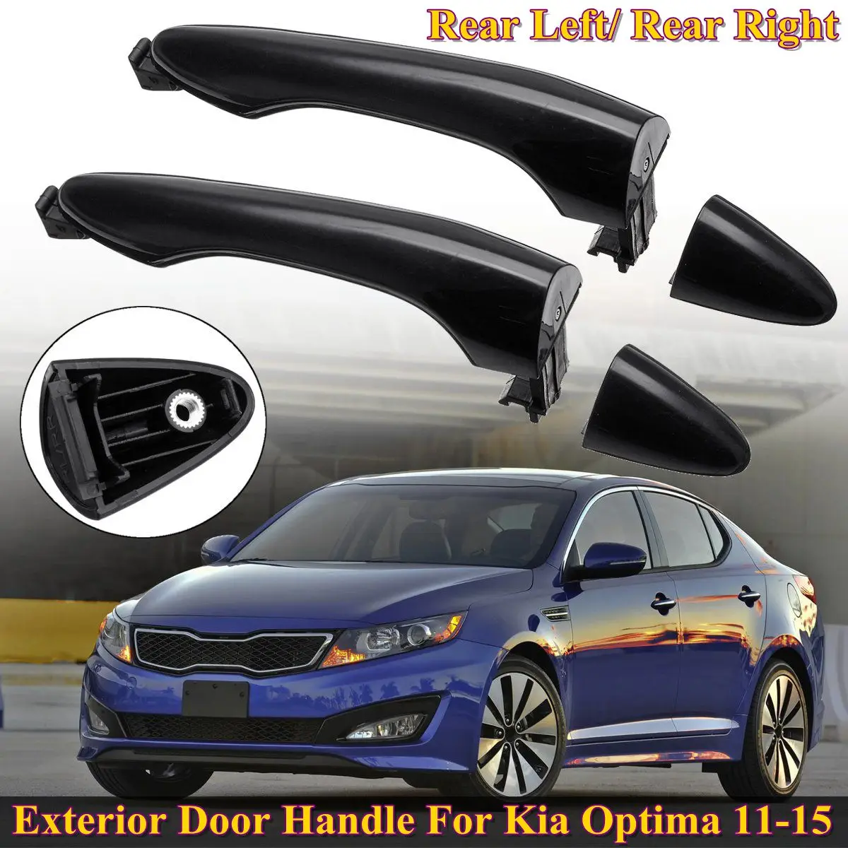 

Rear Exterior Door Handles set Left Right Side Exterior Door Handle Cover Trim For Kia Optima 2011 2012 2013 2014 2015