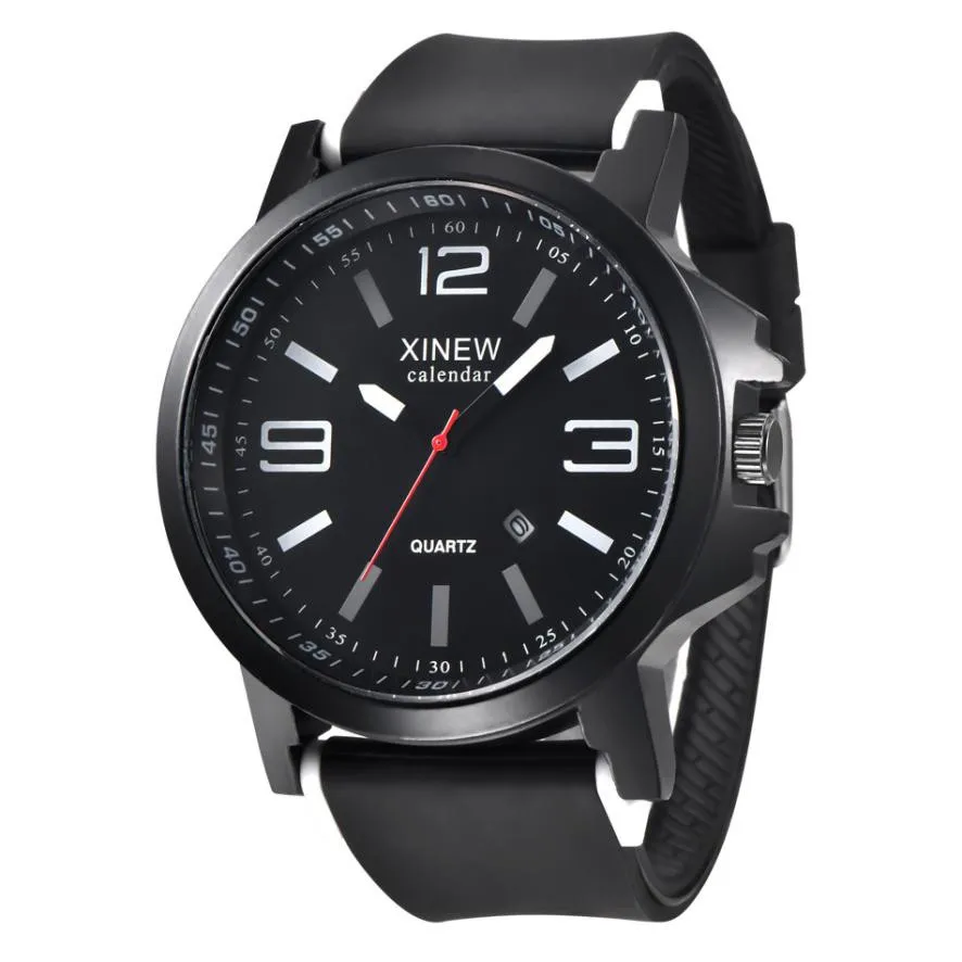 Buy XINEW Calendar Clock Mens Luxury Silicone Military
