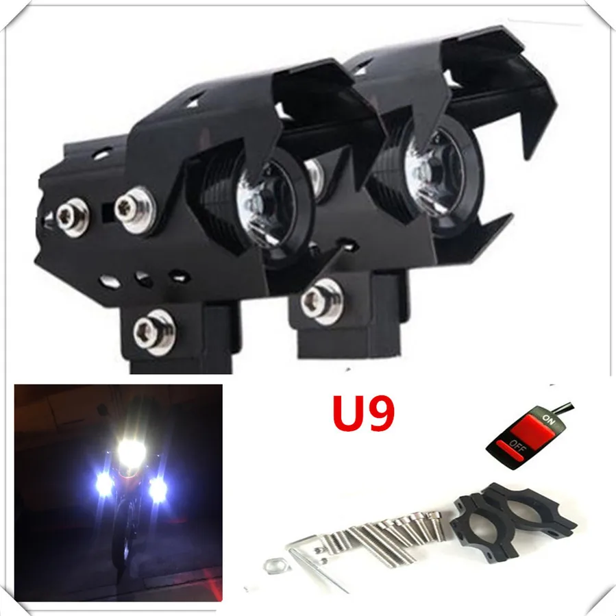 new Motorcycle motocross Headlight LED Fog Lamp Lights Spotlight head light cnc for HONDA MOTARD CRM250R YAMAHA TIGER 1050 SpoRt |