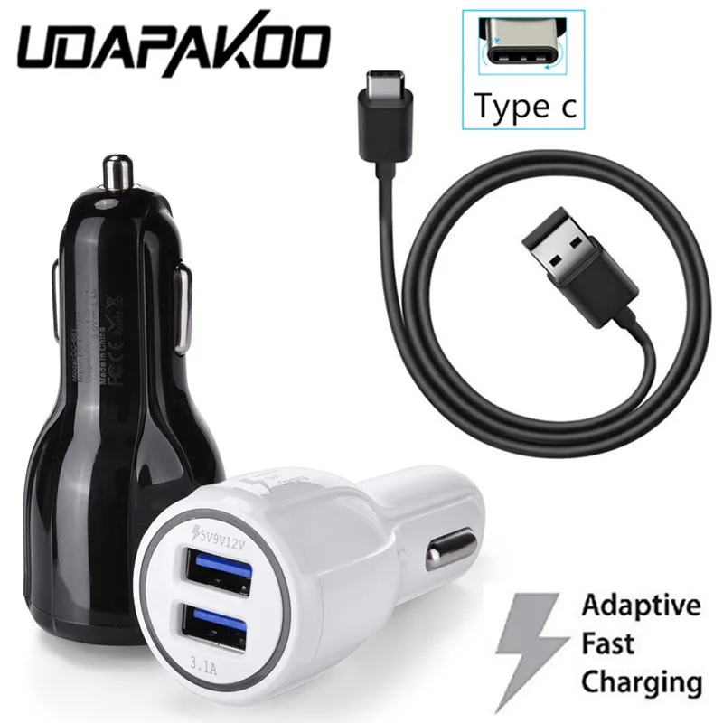 التكيف سريع تهمة USB شاحن سيارة + نوع c usb 3.0 ل samsung غالاكسي S8 S9 S10 A3 A5 A7 2017 شياو mi mi 9 a1 a2 OnePlus 5 t 6
