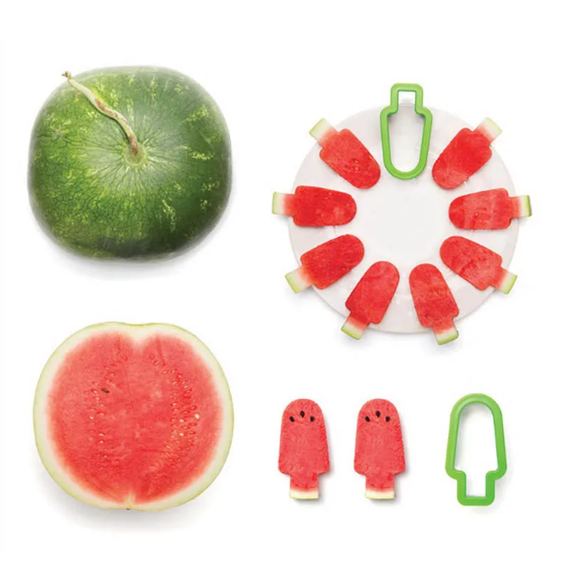 

1 Pc Stainless Steel Watermelon Slicer Fast Ice Cream Mold Watermelon Cutters Kids DIY Fruit Tools Kitchen Gadgets Tools