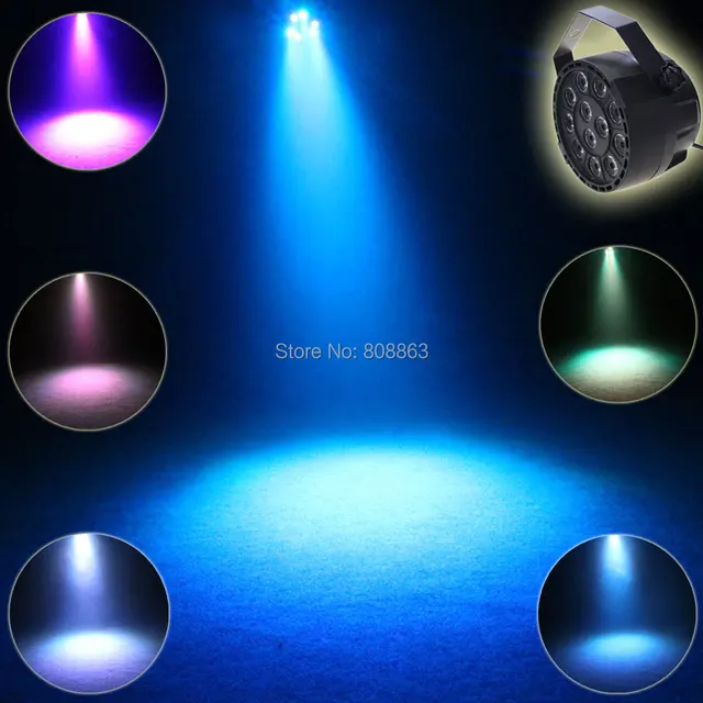 Eshiny Mini Rgbw 12 Led Color Voice Lamp Dmx 512 8ch Flash