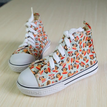 

BJD SHOES Monkey Sneakers Canvas Shoes Sports Flats For 1/4 17" 44cm 1/3 SD17 Uncle SD BJD doll DK DZ AOD DD Doll FREE SHIPPING