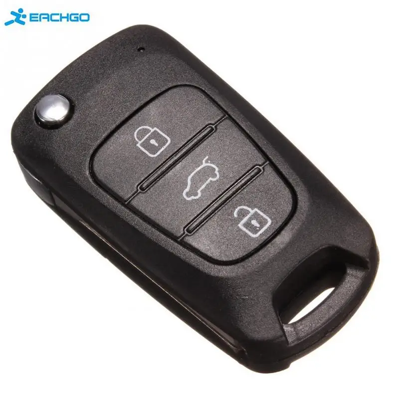 

New 3 Buttons Flip Remote For Hyundai I30 i35 Car Keys Blank Case Cover for Kia With Sticker Logo