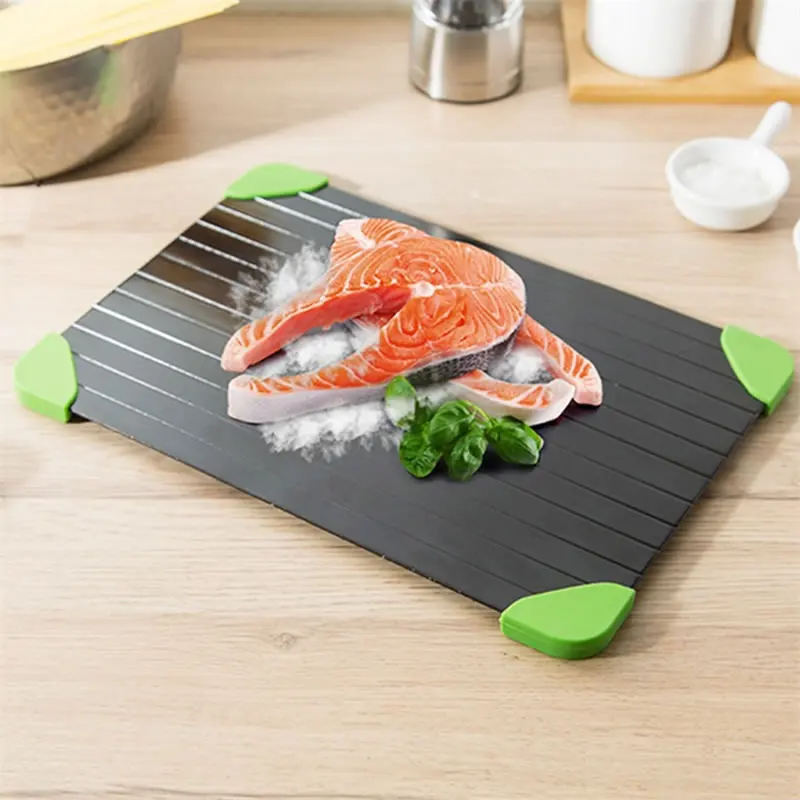 

QueenTime Rapid Defrosting Tray Meat Thawing Plate Aluminum Food Trays Kitchen Utensils Quick Thaw Defroster For Frozen Meat