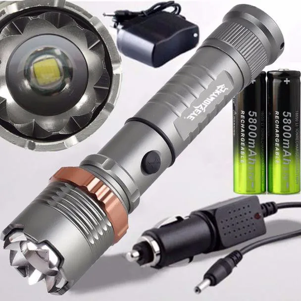 

Tactical Police XML T6 4000LM LED Zoomable Flashlight 18650 Battery Charger LED Torch Flashlight Latarka Handheld Linterna