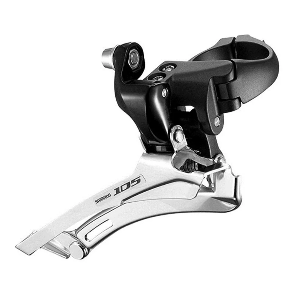 Shimano 105 FD-5700 дорожный велосипед передний переключатель 10 скоростей ВКЛ./зажим 31,8 мм 34,9 мм черный/серебристый - Цвет: Clamp 31.8mm Black