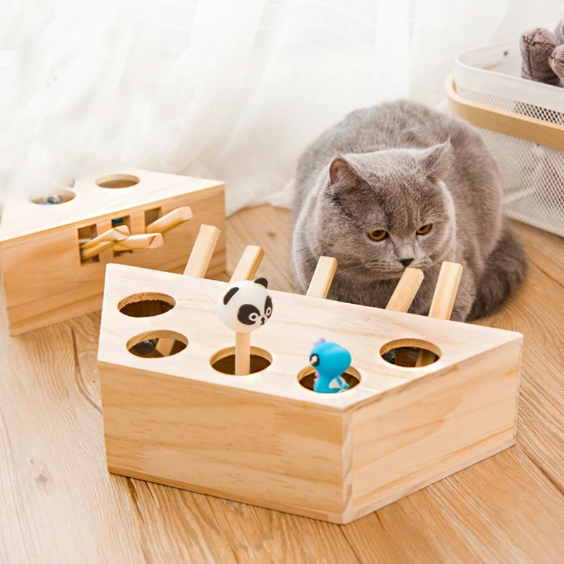 Интерактивная деревянная игрушка для питомцев, кошек, обучающая коробка для мышей, игрушки для кошек, Забавный котенок Kedi, товары для домашних животных, katten speelgoed