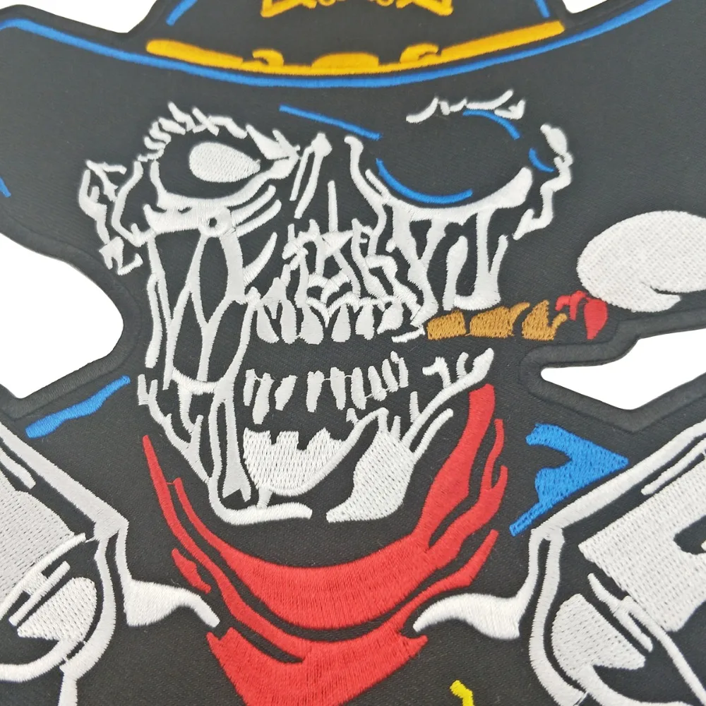 Old Soldiers Never Die MC Vest Biker Embroidered Iron On Back of Jacket Patch Blue twill fabric Free Shipping DIY Eco-Friendly(3)