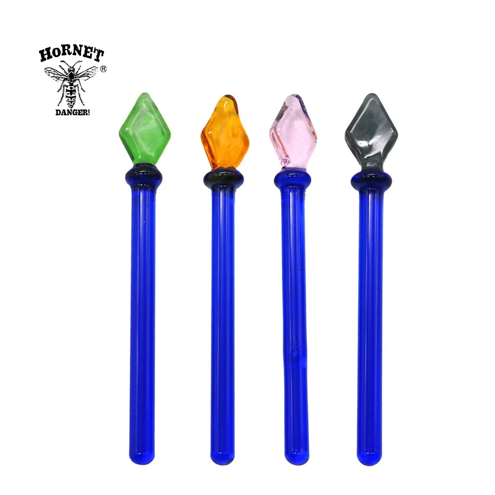 Premium Glass Dabbler 4.45 Inch Wax Dab Tool Colorful Thick