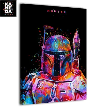 

1 piece HD printed canvas art Star War hunter painting by KANEDA Alessandro Pautasso movie poster NY-7144C